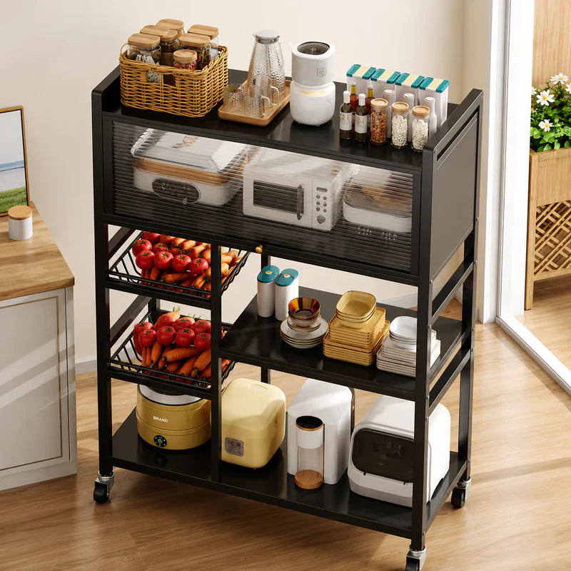 Kitchen Storage Rack with Cabinet