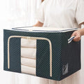 Foldable Clothes Storage Box (55L)-Blue